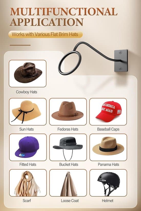 Vægstativ til cowboyhatte - 4 stk. - Sort