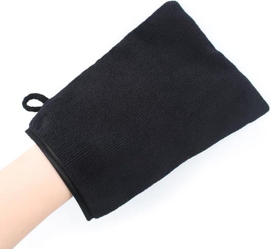 sæt med 4 sorte mini bilvaskehåndklæder - 100% bomuld, bløde og absorberende (13x20 cm)