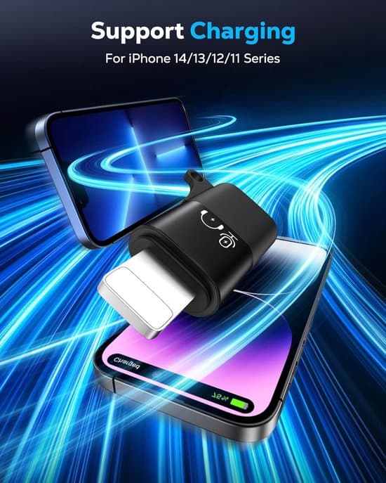 Mini USB-C til Lightning Audioadapter med opladning til DJI-mikrofoner