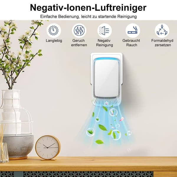 4 enheder negative ion luftrensere, mini luftrensere.