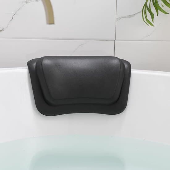 3D Ergonomisk Sugkopp Badnackkudde - Svart