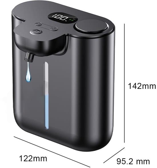 Automatisk sæbedispenser med sensor, mini håndsprit, ABS, 500 ml, til sæbedesinfektionsmiddel, sort