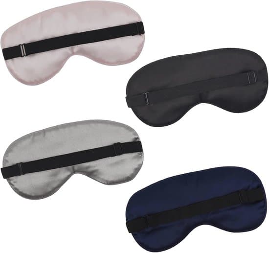Sovmask - 4-pack Silkeslen Satin Ögonbindel med Justerbar Rem