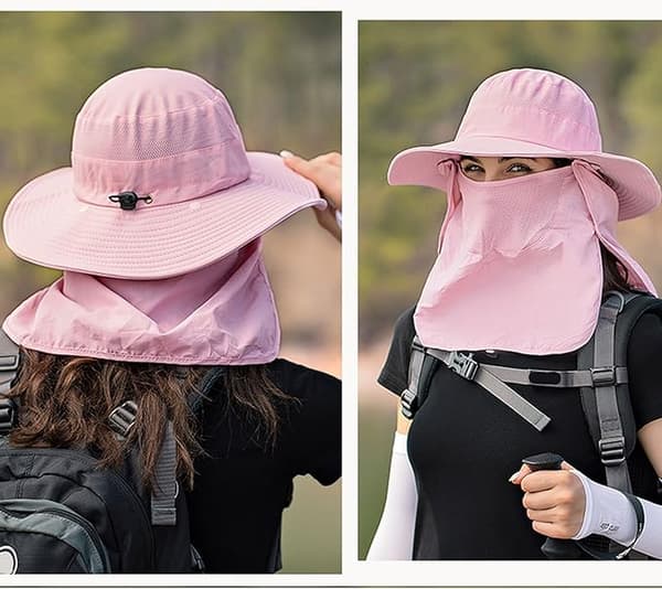 Udendørs bøllehat - solhat - pink
