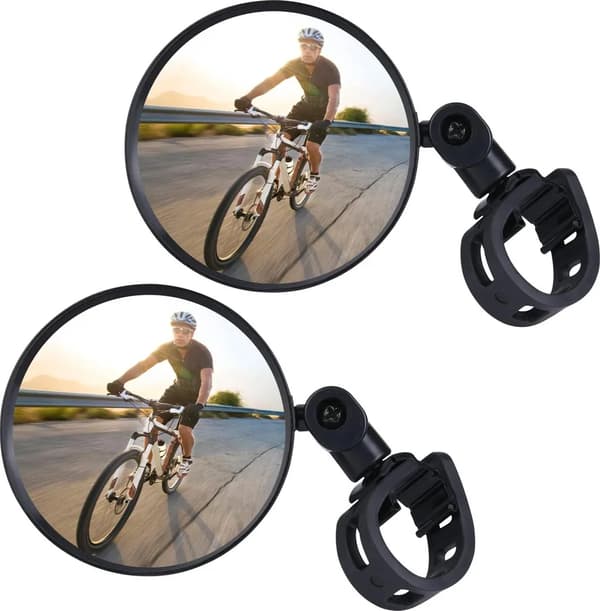 Cykelbackspeglar, 2-pack, 360° roterande, styrändsspeglar, 8cm