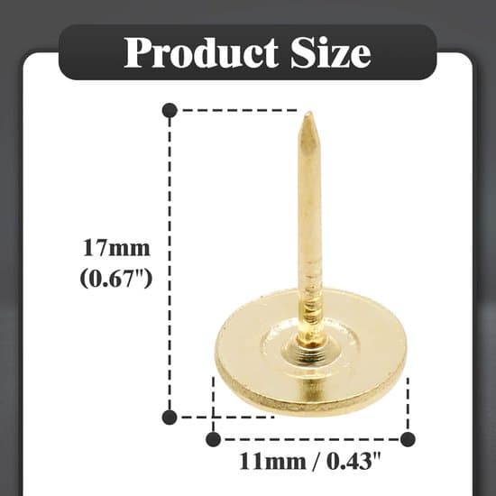 150-dele 11 x 17 mm guld stor tegnestift og clips sæt