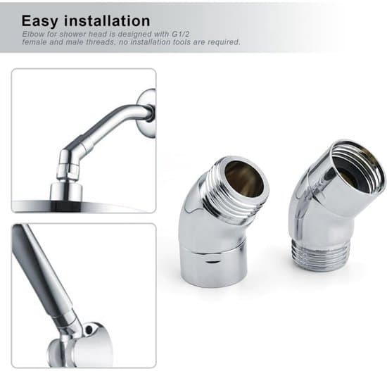 2-pack 135° justerbara roterande G 1/2 duschmunstycksanslutningar