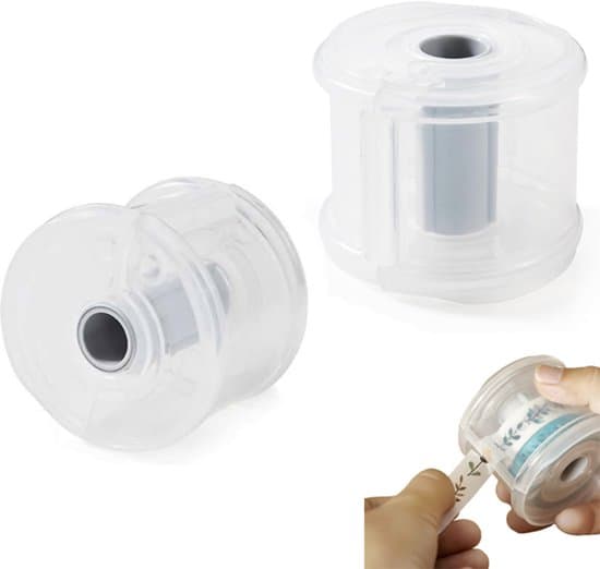 2-pack bärbar 6,5x5,5 cm mini tejphållare - vit