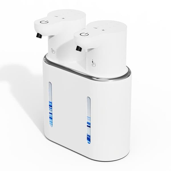 Dobbelt-hoved sæbedispenser, automatisk sensor sæbedispenser, dobbelt-hoved skum/gel sæbedispenser