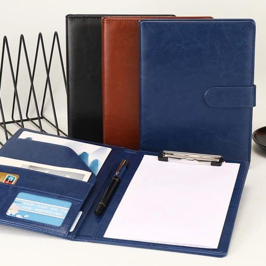 A4 Mappe-stil notesblok - A4 Boks-stil notesblok - Mappe med notesblok - Lyseblå-32*24.5cm