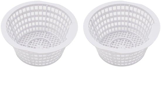 Poolskimmerkurve, 2-pak, Poolfilter, Multifunktionel til effektiv poolrengøring, Erstatning, Hvid