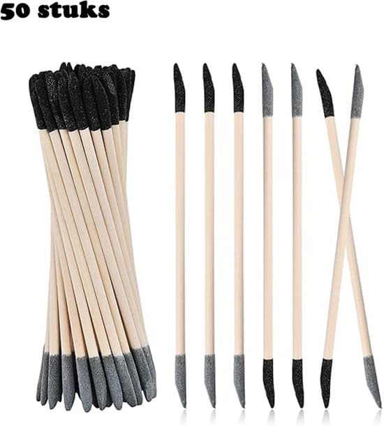 50-pack 2-i-1 detaljsandpapper och nagelpoleringssticka