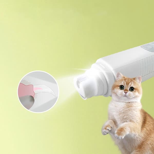 Kattnagelfil, LED-kattnagltrimmer - vit