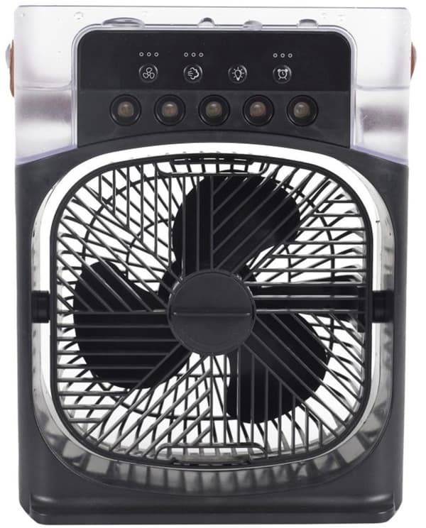 Retro LED Sprayventilator – Spray Aromaterapi – Tre Vindhastigheder – Sort