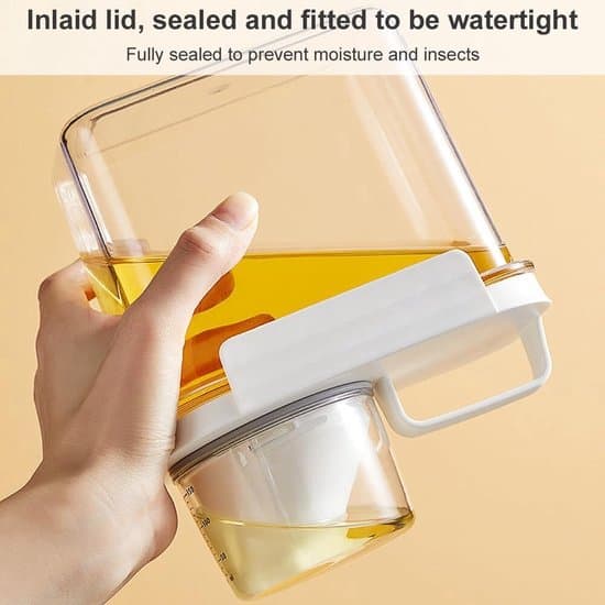 Förvaringslåda med måttkopp, 1100 ml förvaringslåda med lock