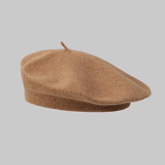 2-pack basker - Medium - 56-58 cm - Klassisk fransk basker - Dambasker - Klassisk konstnärsbasker - Vinterbasker - Beige, Kamel