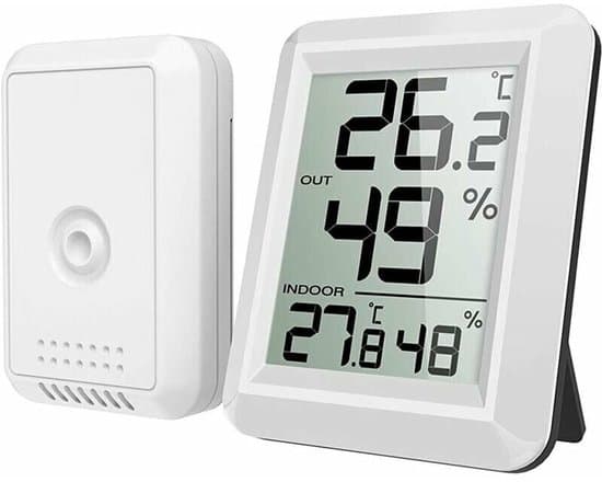 Inomhus- och utomhustermometer, ansluten termometer, för kontor, hem, sovrum