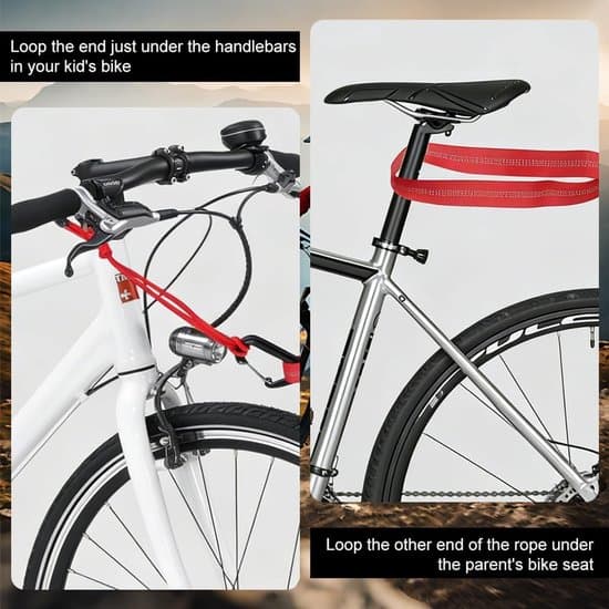 Cykelbälte för barn, hållbart elastiskt dragrep för förälder-barn-cykling, 1-pack.