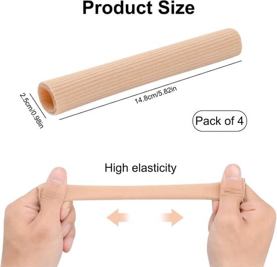 Tåskydd i silikon - anpassningsbara storlekar - 4-pack - beige