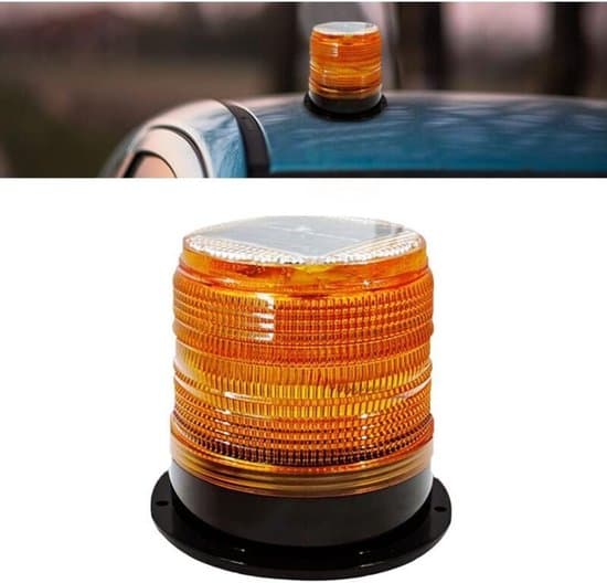 LED Advarselslys - Orange Strobe - Magnetisk