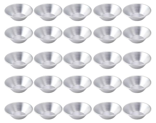 25 aluminium æggekageforme, minikageforme, minicupcakeforme, muffin- og småkageforme, bageforme