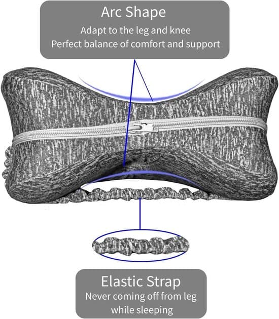 Kudde för ben och knän (sidosovare) - Ergonomisk minnesskumkudde - Stöder benen