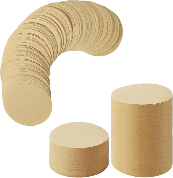 800 träfärgade kaffefilterpapper, 64 mm runda kaffe-/tefilterpapper