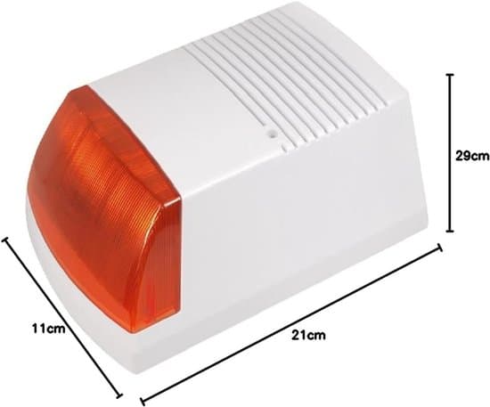 Analogt solcellealarmsystem med LED-sirene og blinklys