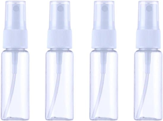 20 ml:n suihkepullo, minisuihkepullo, tyhjä suihkepullo, läpinäkyvä muovi, suihkepullo,