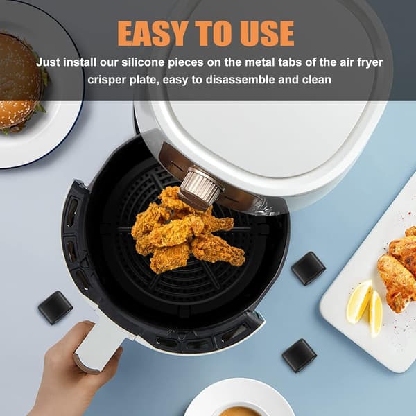 Airfryer gummipuder, 4 silikonepuder til sprøde bakker