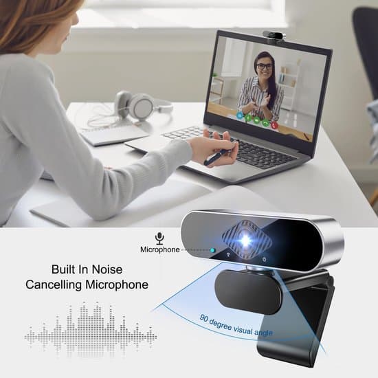Webcam til PC - Streamingkamera - 4K Kvalitet - Sort - online opkald