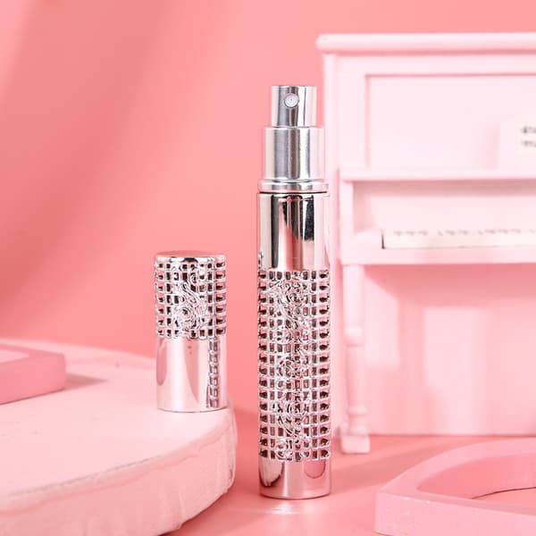 (Silver) 5 ml påfyllningsbar parfymsprayflaska