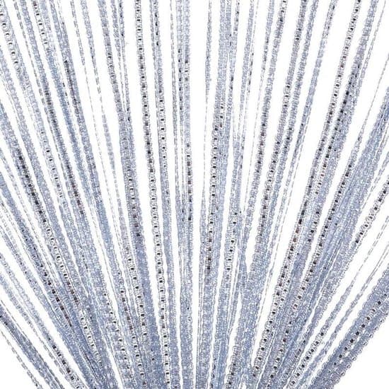 Flugsäker dörrgardin/myggnät -silvervit -100 x 200 cm