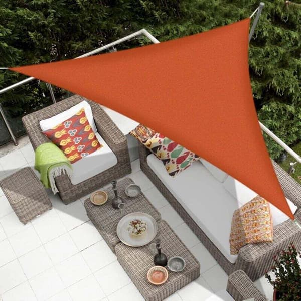 3x3x3 meter triangulär solskyddsmarkis, vattentät triangulär trädgårdssolskyddsmarkis, 160GSM material, UV-skyddande markis, för trädgårdar, uteplatser,...