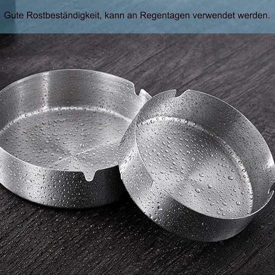 Rundt askebæger i rustfrit stål - 8 cm - 16-delt sæt