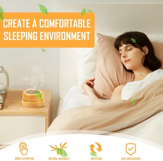Æterisk Olie Diffuser, Lille Træ Aromaterapi Diffuser, Myggemiddel, Rumduft, Flygtig.