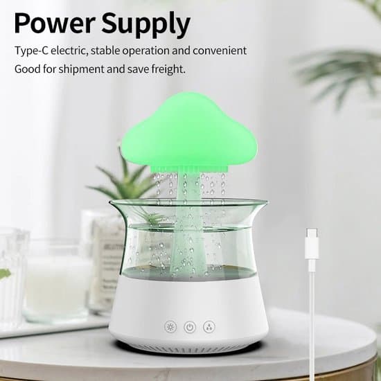 Sopii Rain Cloud -ilmankostuttimeen PRO Raindrop White Noise Machine Sleep Trainer Lamp