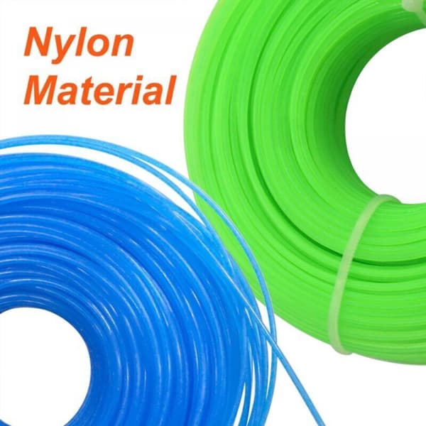 Universal plæneklipperline, 1,6 mm x 100 meter, nylonspole, 2 spoler, grøn + blå.