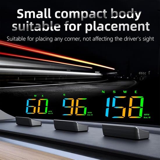 Universal GPS Head-Up Display til bildele med speedometer KM/T MPH
