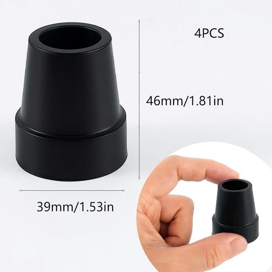 Et sæt med 4 19 mm gummihætter til vandrestave
