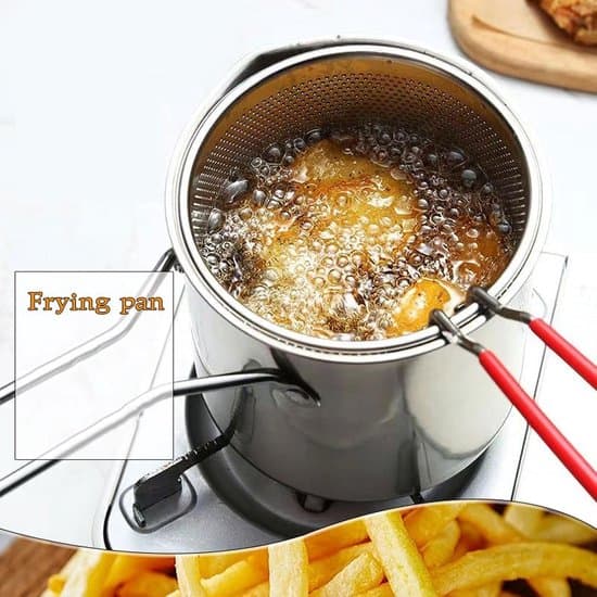 1,3L Mini Husholdningsfrituregryde i Rustfrit Stål - Med Kurv