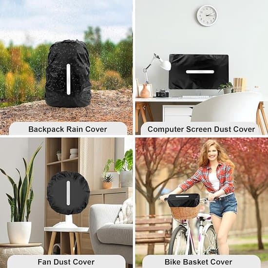 2-pack 35L Vattentäta Ryggsäcksregnskydd med Reflexband