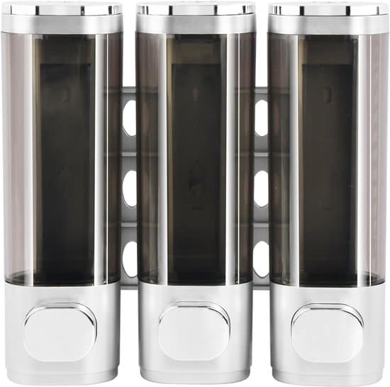 Väggmonterad Tvåldispenser - 3 x 300 ml - Silver
