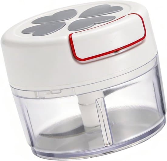 Manuel foodprocessor, hvidløgs- og løghakker med 304 rustfri stålblade