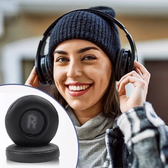 1 par ørepuder, Velegnet til JBL E35 E45BT E45 sorte hovedtelefoner