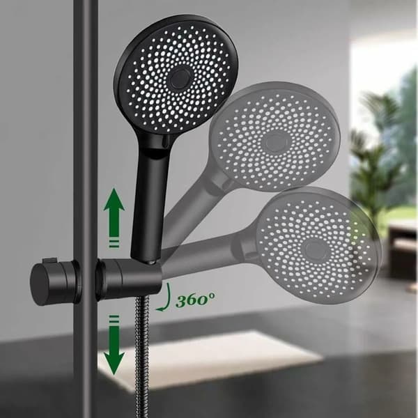 Brusehovedholder, universal sort brusehovedholder, egnet til 20-25 mm brusestænger.