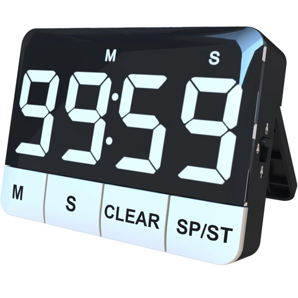 Køkkentimer, 120dB høj digital nedtællingstimer med LED-display