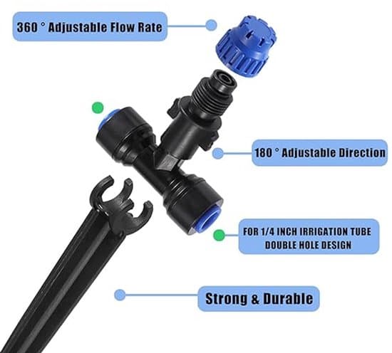 10-pack 360° justerbara droppbevattningssystem-spridare