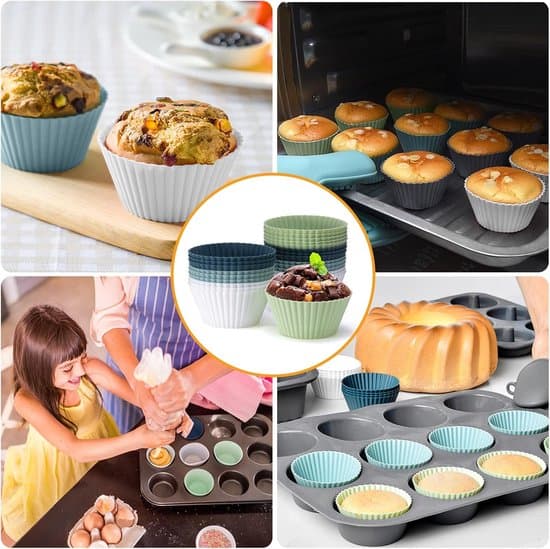 24-pak Morandi-farvede silikone muffin- og cupcakebageforme - Genanvendelige non-stick kopper