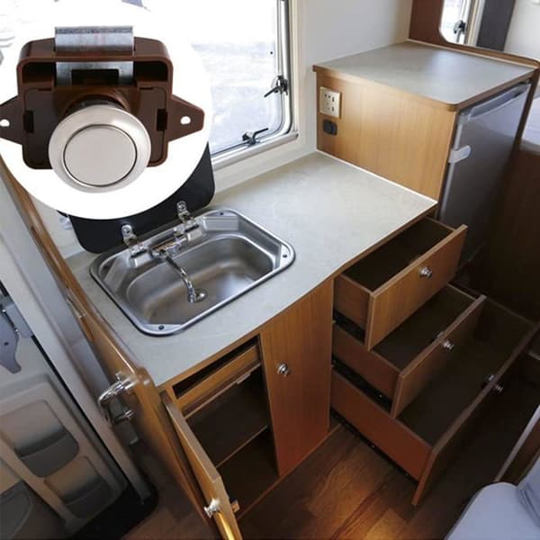 Tryckknappslås för husbilar, möbellås, tryckknappsdörrlås, möbellås